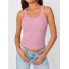image:imageTrendy Queen Womens Tank Tops Crop Camisole Summer Fashion Sleeveless Ribbed Workout Basic Going Out Gym Spring Clothes 2026Pink