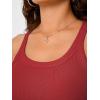 image:imageTrendy Queen Womens Tank Tops Crop Camisole Summer Fashion Sleeveless Ribbed Workout Basic Going Out Gym Spring Clothes 2026Red