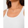 image:imageTrendy Queen Womens Tank Tops Crop Camisole Summer Fashion Sleeveless Ribbed Workout Basic Going Out Gym Spring Clothes 2026White