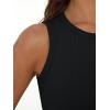 image:imageTrendy Queen Womens Tank Tops Summer Fashion 2026 Workout Ribbed Sleeveless High Neck Beach Vacation Oufits ClothesBlack