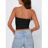 image:imageTrendy Queen Womens Y2K Tube Tops Butter Soft NonSlip Strapless Crop Top Stretchy Bandeau Summer ClothesBlack