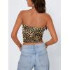 image:imageTrendy Queen Womens Y2K Tube Tops Butter Soft NonSlip Strapless Crop Top Stretchy Bandeau Summer ClothesBlack Leopard