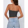 image:imageTrendy Queen Womens Y2K Tube Tops Butter Soft NonSlip Strapless Crop Top Stretchy Bandeau Summer ClothesBlack Polka Dots