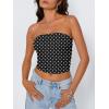 image:imageTrendy Queen Womens Y2K Tube Tops Butter Soft NonSlip Strapless Crop Top Stretchy Bandeau Summer ClothesBlack Polka Dots