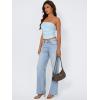 image:imageTrendy Queen Womens Y2K Tube Tops Butter Soft NonSlip Strapless Crop Top Stretchy Bandeau Summer ClothesBlue White Stripe