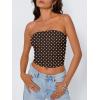 image:imageTrendy Queen Womens Y2K Tube Tops Butter Soft NonSlip Strapless Crop Top Stretchy Bandeau Summer ClothesBrown Polka Dots