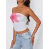 image:imageTrendy Queen Womens Y2K Tube Tops Butter Soft NonSlip Strapless Crop Top Stretchy Bandeau Summer ClothesFlower