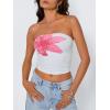 image:imageTrendy Queen Womens Y2K Tube Tops Butter Soft NonSlip Strapless Crop Top Stretchy Bandeau Summer ClothesFlower