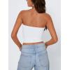 image:imageTrendy Queen Womens Y2K Tube Tops Butter Soft NonSlip Strapless Crop Top Stretchy Bandeau Summer ClothesOrange Flower