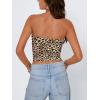 image:imageTrendy Queen Womens Y2K Tube Tops Butter Soft NonSlip Strapless Crop Top Stretchy Bandeau Summer ClothesSmall Leopard
