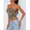 image:imageTrendy Queen Womens Y2K Tube Tops Butter Soft NonSlip Strapless Crop Top Stretchy Bandeau Summer ClothesSmall Leopard