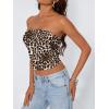 image:imageTrendy Queen Womens Y2K Tube Tops Butter Soft NonSlip Strapless Crop Top Stretchy Bandeau Summer ClothesWhite Leopard