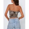 image:imageTrendy Queen Womens Y2K Tube Tops Butter Soft NonSlip Strapless Crop Top Stretchy Bandeau Summer ClothesWhite Leopard