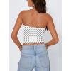 image:imageTrendy Queen Womens Y2K Tube Tops Butter Soft NonSlip Strapless Crop Top Stretchy Bandeau Summer ClothesWhite Polka Dots