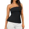 image:imageTrendy Queen Womens Off Shoulder Tube TopBlack