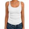 image:imageTrendy Queen Womens Ribbed Racerback Tank TopWhite