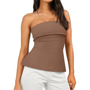 image:imageTrendy Queen Womens Off Shoulder Tube TopBrown