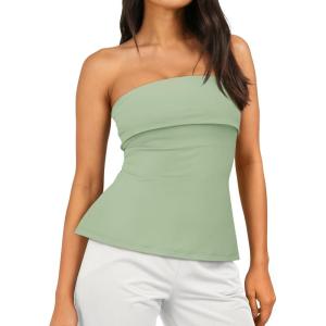 image:imageTrendy Queen Womens Off Shoulder Tube TopLight Green