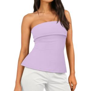 image:imageTrendy Queen Womens Off Shoulder Tube TopLight Purple