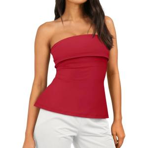 image:imageTrendy Queen Womens Off Shoulder Tube TopRed