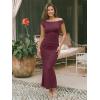 image:imageTrendy Queen Formal Cocktail Dresses for Women Wedding Guest Off the Shoulder Elegant Bodycon Summer 2026 Maxi Party DressBurgundy