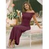 image:imageTrendy Queen Formal Cocktail Dresses for Women Wedding Guest Off the Shoulder Elegant Bodycon Summer 2026 Maxi Party DressBurgundy