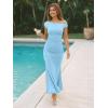 image:imageTrendy Queen Formal Cocktail Dresses for Women Wedding Guest Off the Shoulder Elegant Bodycon Summer 2026 Maxi Party DressLight Blue