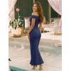 image:imageTrendy Queen Formal Cocktail Dresses for Women Wedding Guest Off the Shoulder Elegant Bodycon Summer 2026 Maxi Party DressNavy