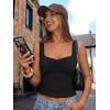 image:imageTrendy Queen Summer Going Out Top for Women Double Lined Crop Tank Top Backless Sweetheart Neckline Corset Teen Cute BustierBlack
