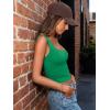 image:imageTrendy Queen Summer Going Out Top for Women Double Lined Crop Tank Top Backless Sweetheart Neckline Corset Teen Cute BustierGreen