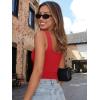 image:imageTrendy Queen Summer Going Out Top for Women Double Lined Crop Tank Top Backless Sweetheart Neckline Corset Teen Cute BustierRed