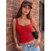 image:imageTrendy Queen Summer Going Out Top for Women Double Lined Crop Tank Top Backless Sweetheart Neckline Corset Teen Cute BustierRed