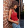 image:imageTrendy Queen Summer Going Out Top for Women Double Lined Crop Tank Top Backless Sweetheart Neckline Corset Teen Cute BustierRed