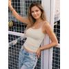 image:imageTrendy Queen Tank Tops Womens Camisole Sleeveless Square Neck Spaghetti Strap Adjustable Going Out Cami ShirtsBeige