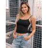 image:imageTrendy Queen Tank Tops Womens Camisole Sleeveless Square Neck Spaghetti Strap Adjustable Going Out Cami ShirtsBlack