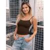 image:imageTrendy Queen Tank Tops Womens Camisole Sleeveless Square Neck Spaghetti Strap Adjustable Going Out Cami ShirtsCoffee