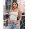image:imageTrendy Queen Tank Tops Womens Camisole Sleeveless Square Neck Spaghetti Strap Adjustable Going Out Cami ShirtsOatmeal Grey