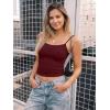 image:imageTrendy Queen Tank Tops Womens Camisole Sleeveless Square Neck Spaghetti Strap Adjustable Going Out Cami ShirtsWine Red