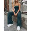 image:imageTrendy Queen Womens 2 Piece Lounge Sets Matching Summer Beach Vacation Outfits 2026 Striped Tube Tops Pants Travel ClothesBluegreen