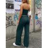 image:imageTrendy Queen Womens 2 Piece Lounge Sets Matching Summer Beach Vacation Outfits 2026 Striped Tube Tops Pants Travel ClothesBluegreen