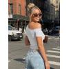 image:imageTrendy Queen Womens One Shoulder Short Sleeve Going Out TShirts 2026 Summer Crop TopsOatmeal Grey