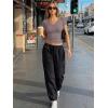 image:imageTrendy Queen Womens Short Sleeve V Neck Crop Shirts Basic Tops Buttery Soft Summer Slim Fit Workout Yoga Y2k Clothes 2026Nutmeg
