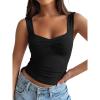 image:imageTrendy Queen Summer Going Out Top for Women Double Lined Crop Tank Top Backless Sweetheart Neckline Corset Teen Cute BustierBlack