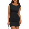image:imageTrendy Queen Women 2026 Boat Neck Cocktail Mini Short Dresses Summer Bodycon Sexy Going Out Dress Cute Date Night Club OutfitBlack