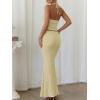 image:imageTrendy Queen Womens 2 Piece Sets Twist Front Halter Cami Tops and Bodycon Maxi Skirt Summer Going Out Vacation OutfitsApricot
