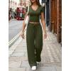 image:imageTrendy Queen 2 Piece Lounge Sets for Women Summer Outfits 2026 Fashion Two Piece Loungewear Spring Outfits ClothesArmy Green