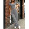 image:imageTrendy Queen 2 Piece Lounge Sets for Women Summer Outfits 2026 Fashion Two Piece Loungewear Spring Outfits ClothesDark Heather Grey