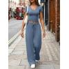 image:imageTrendy Queen 2 Piece Lounge Sets for Women Summer Outfits 2026 Fashion Two Piece Loungewear Spring Outfits ClothesDusty Blue