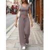 image:imageTrendy Queen 2 Piece Lounge Sets for Women Summer Outfits 2026 Fashion Two Piece Loungewear Spring Outfits ClothesRose Taupe