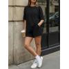image:imageTrendy Queen 2 Piece Summer Set Oversized Top amp Loose Fit Shorts with PocketsBlack